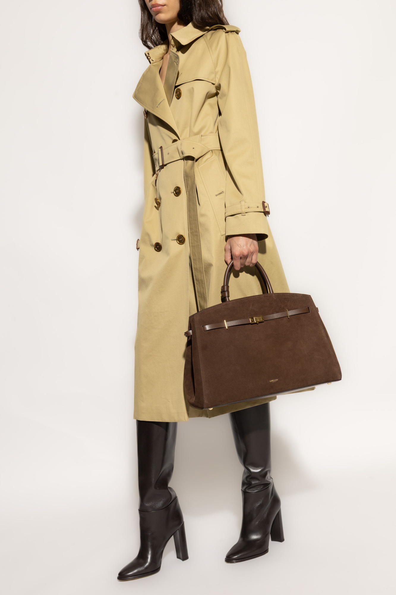 トレンチコート Burberry Double-Breasted Trench Coat In Hamper Color Burberry Double-Breasted Trench Coat In Hamper Color – BALTINI